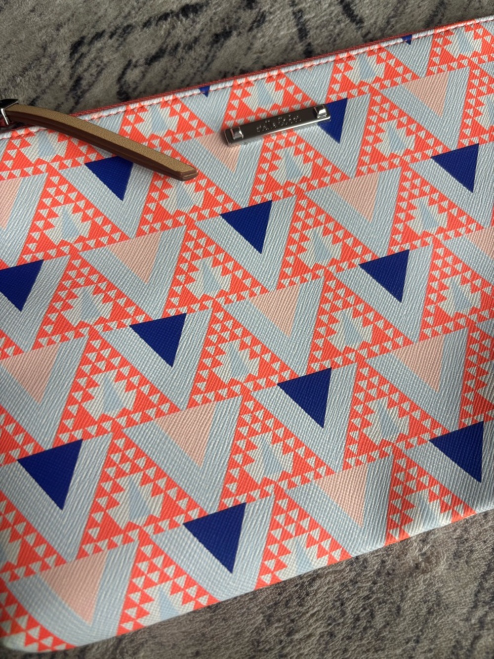 Stella & Dot Geometric Print Neon Clutch Bag - Picture 2 of 9